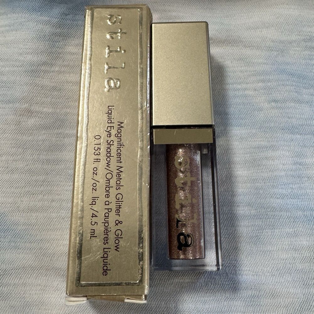 Stila Magnificent Metals Glitter & Glow Liquid Eye Shadow -Smoldering Satin -NIB